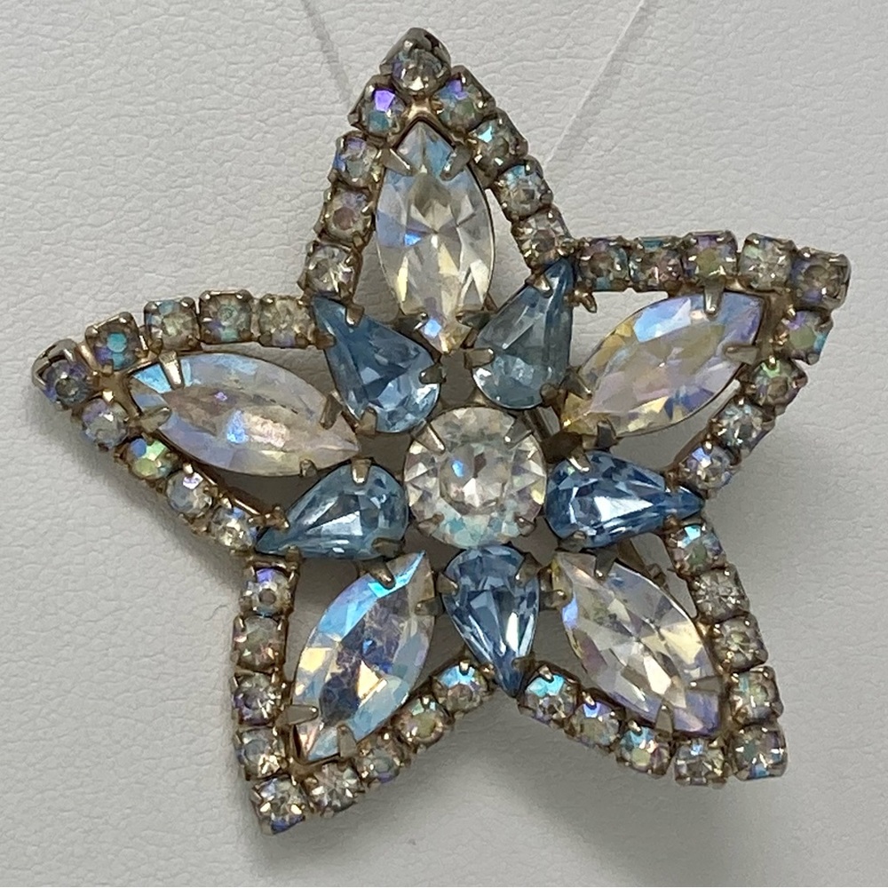 Vintage Rhinestone Brooch 1950s